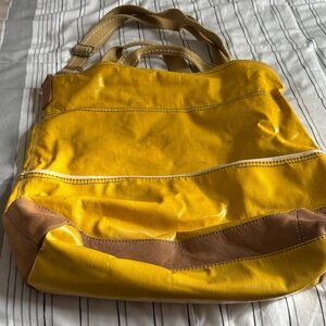 Fossil Yellow and Tan Women's Backpack